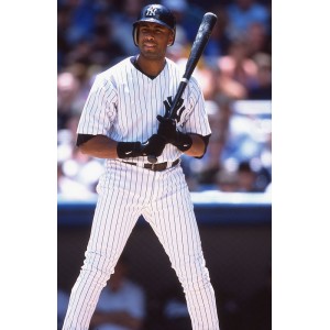 1997 BERNIE WILLIAMS New York Yankees BASEBALL ACTION Glossy Photo 8x10 PICTURE 